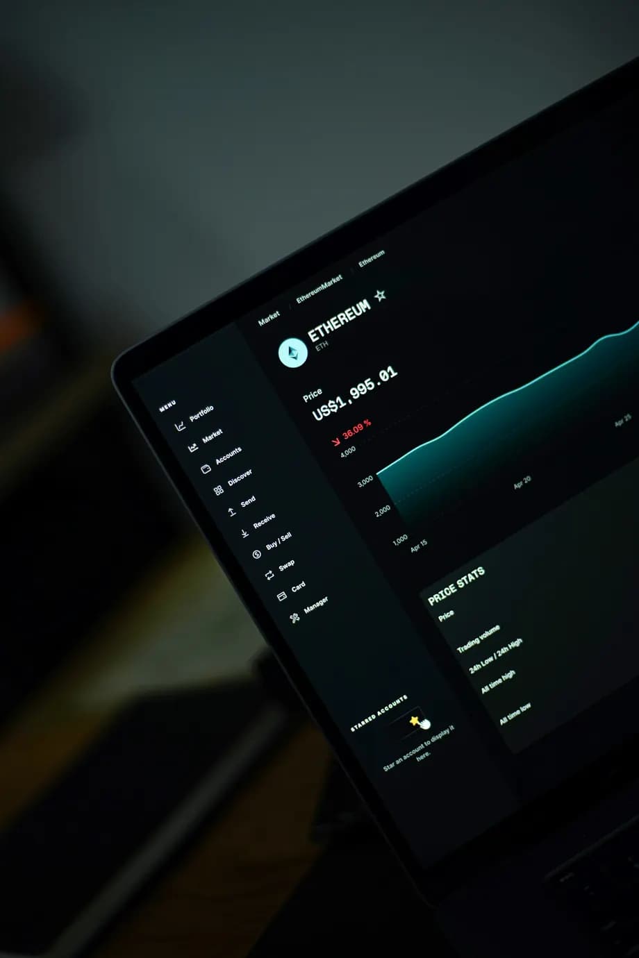 Analytics dashboard on a laptop screen